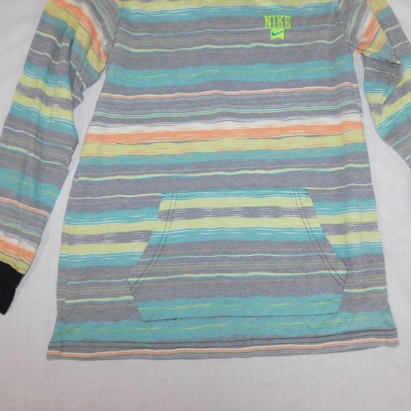 EUC Nike Multicolor Striped Long Sleeve Hoodie - Picture 4 of 6